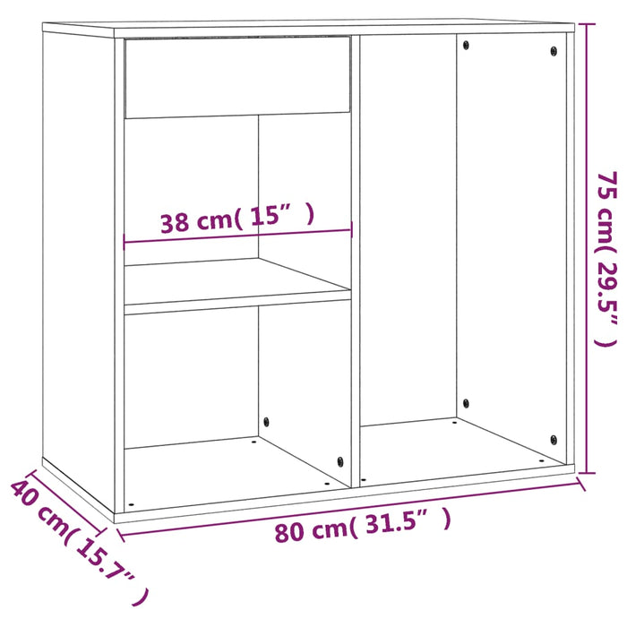 Cosmeticakast 80X40X75 Cm Bewerkt Hout