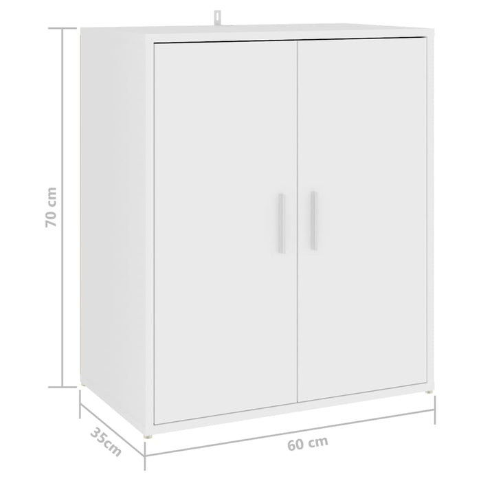 Schoenenkast 60X35X70 Cm Spaanplaat Wit