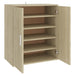 Schoenenkast 60X35X70 Cm Spaanplaat Kleurig Sonoma Eiken