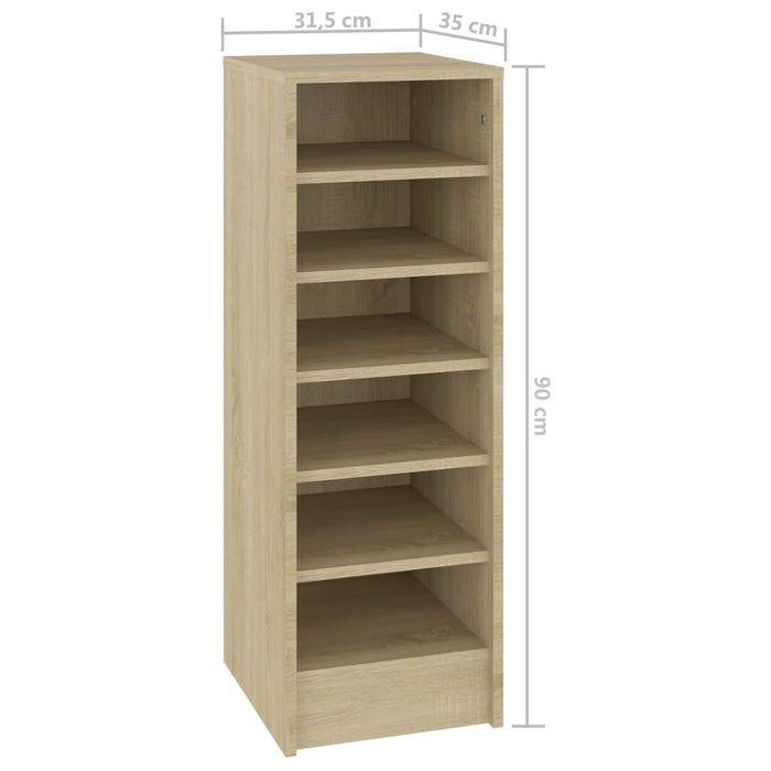 Schoenenkast 3,5X35X90 Cm Spaanplaat Kleurig Sonoma Eiken