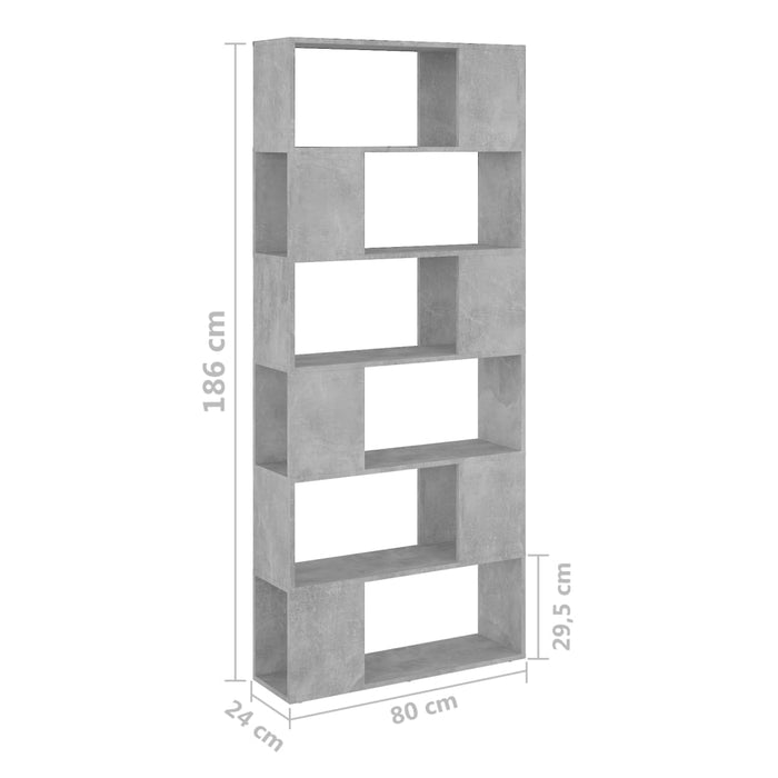 Boekenkast/Kamerscherm 80X24X186 Cm Bewerkt Hout