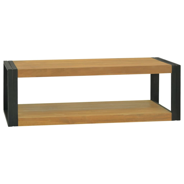 Badkamerkast 20X45X35 Cm Massief Teakhout Bruin En Zwart