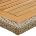 Tuintafel Massief Acaciahout En Poly Rattan Beige