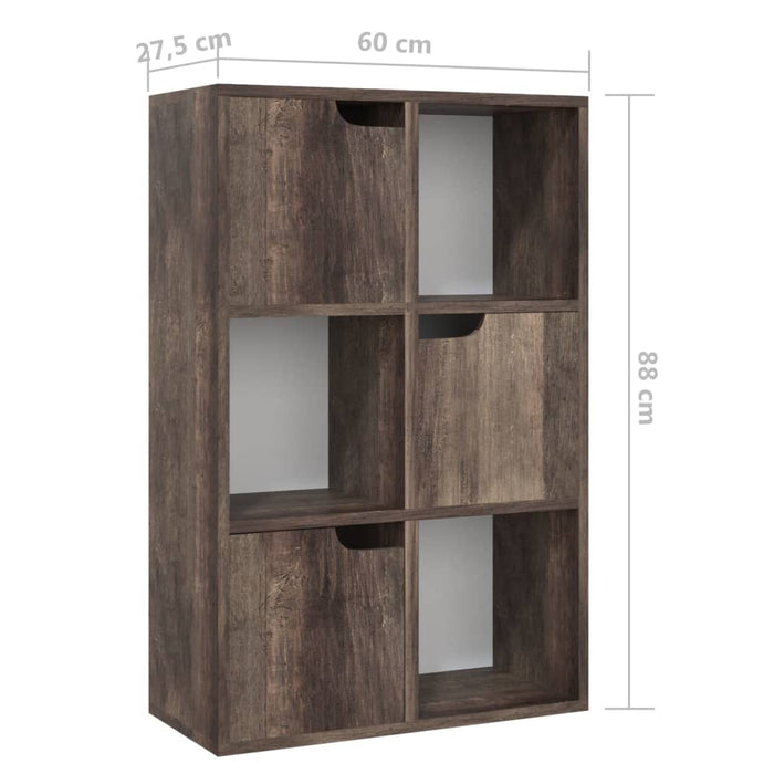 Boekenkast 60X27,5X88 Cm Bewerkt Hout Kleur