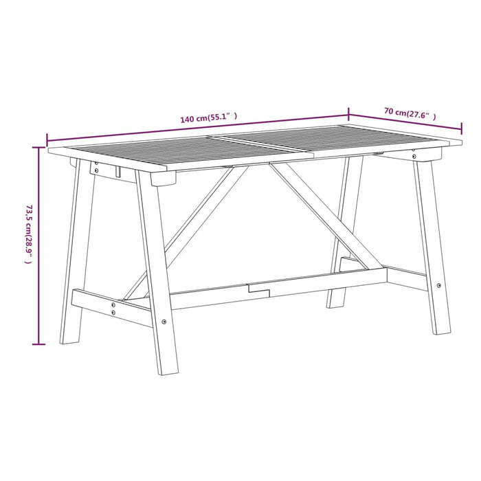 5-Delige Tuinset Massief Acaciahout