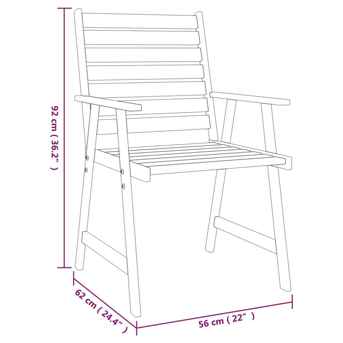 Tuinset Massief Acaciahout