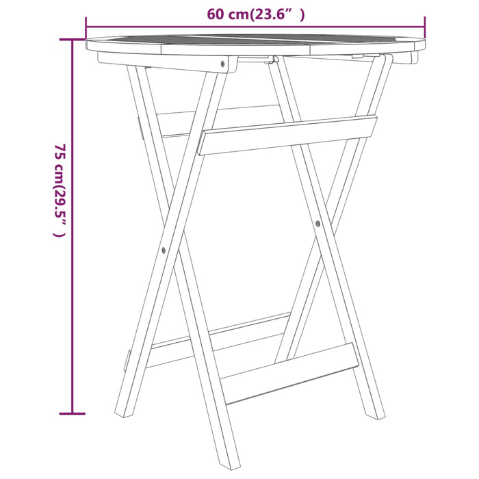 3-Delige Tuinset Massief Teakhout