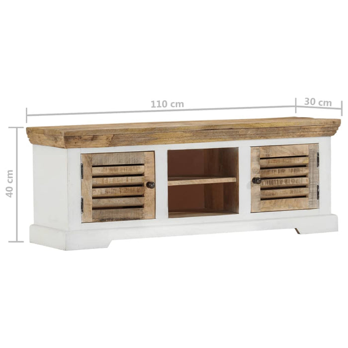 Tv-Meubel 110X30X40 Cm Massief Mangohout