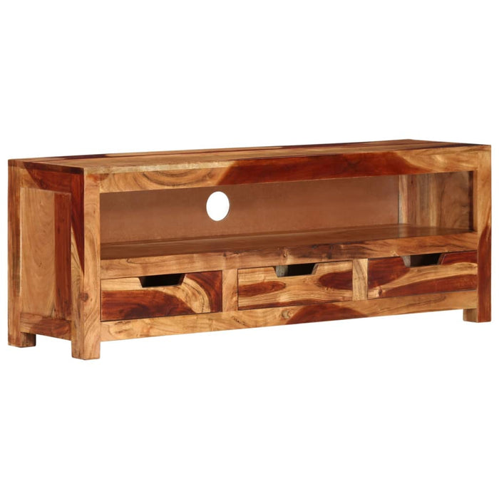 Tv-Meubel 110X30X40 Cm Massief Acaciahout