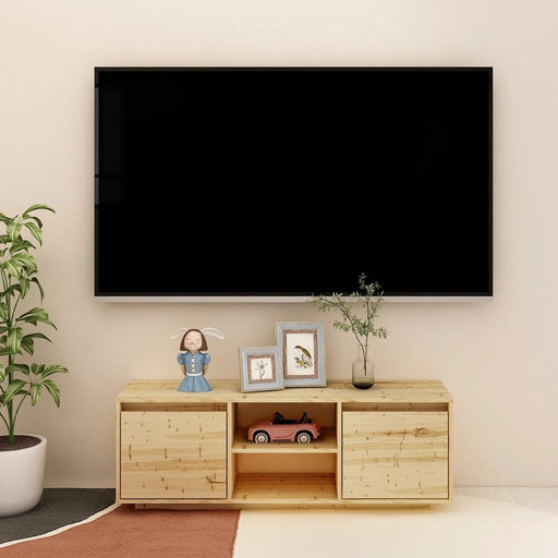 Tv-Meubel 110X30X40 Cm Massief Vurenhout