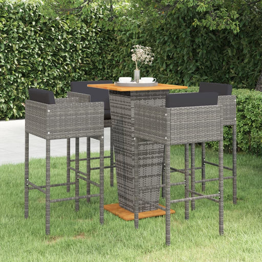 Tuinbarset Met Kussens Poly Rattan