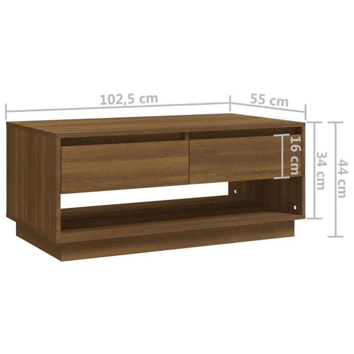 Salontafel 102,5X55X44 Cm Bewerkt Hout Ig