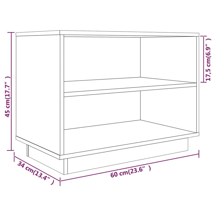 Schoenenkast 60X34X45 Cm Massief Grenenhout Grijs