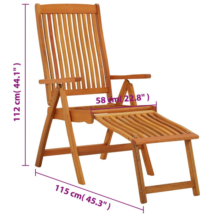 Tuinstoelen Met Voetensteunen 2 St Inklapbaar Eucalyptushout