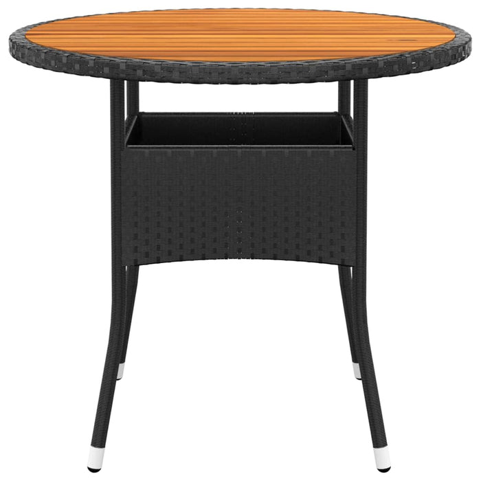 Bistroset Poly Rattan En Massief Hout