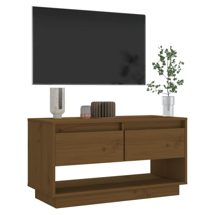 Tv-Meubel 74X34X40 Cm Massief Grenenhout