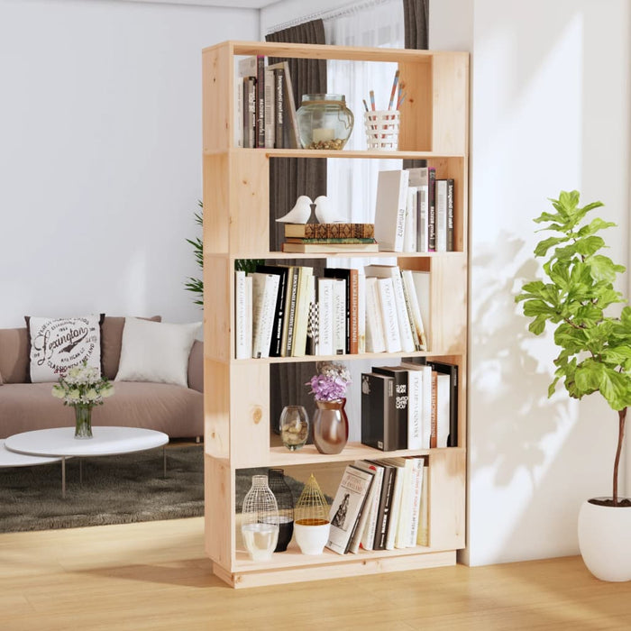 Boekenkast/Kamerscherm 80X25X63,5 Cm Massief Grenenhout