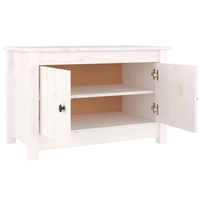 Schoenenkast 70X38X45,5 Cm Massief Grenenhout Wit