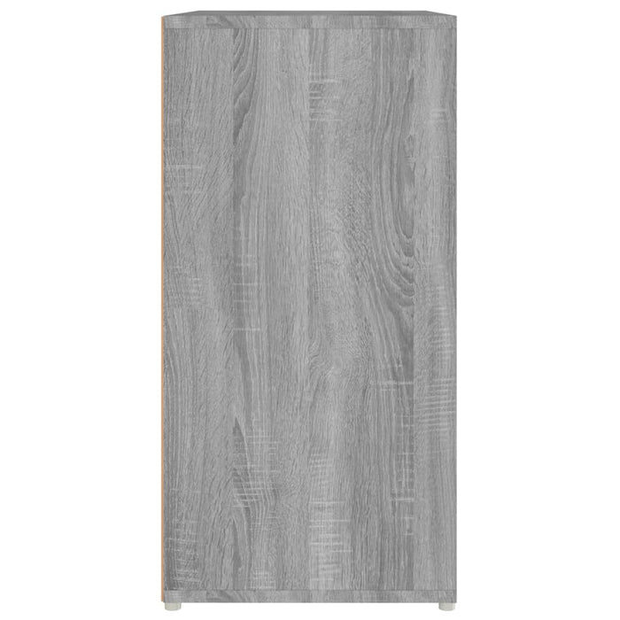 Schoenenkast 60X35X70 Cm Bewerkt Hout Eikenkleurig Grijs Sonoma