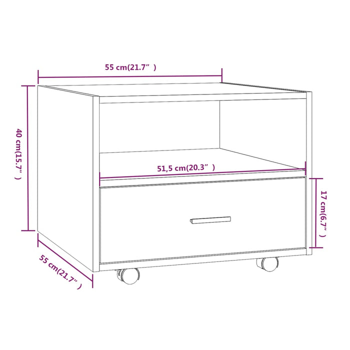 Salontafel 55X55X40 Cm Bewerkt Hout