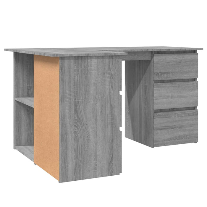 Hoekbureau 145X100X76 Cm Bewerkt Hout Eikenkleurig