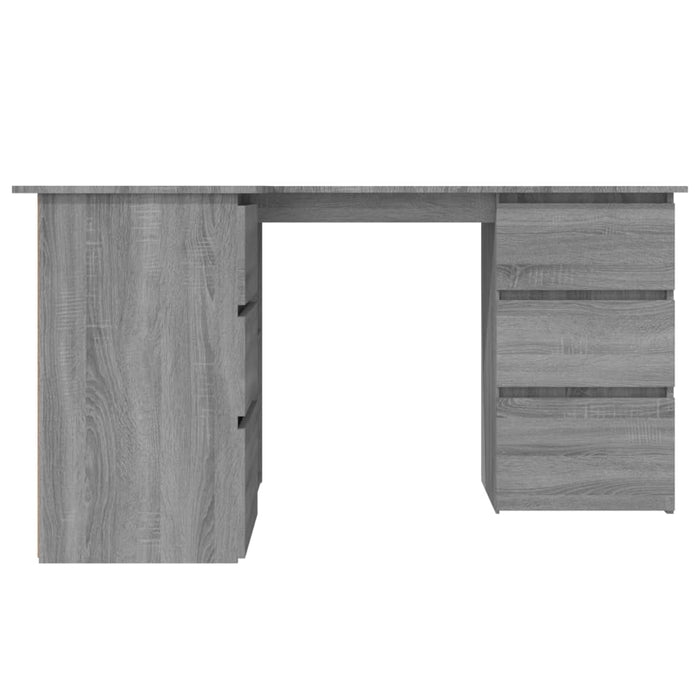 Hoekbureau 145X100X76 Cm Bewerkt Hout Eikenkleurig