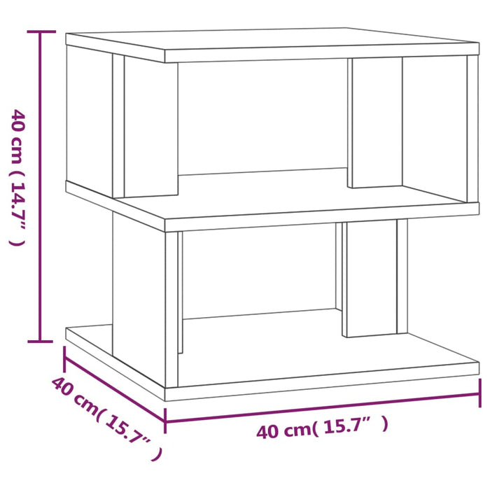 Salontafel 40X40X40 Cm Bewerkt Hout Kleurig