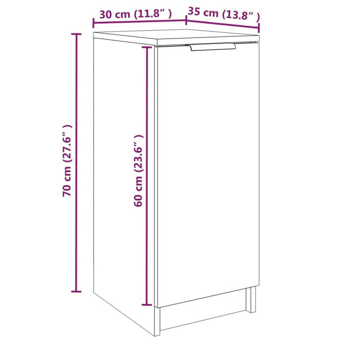 Schoenenkast 30X35X70 Cm Bewerkt Hout Sonoma Eikenkleurig