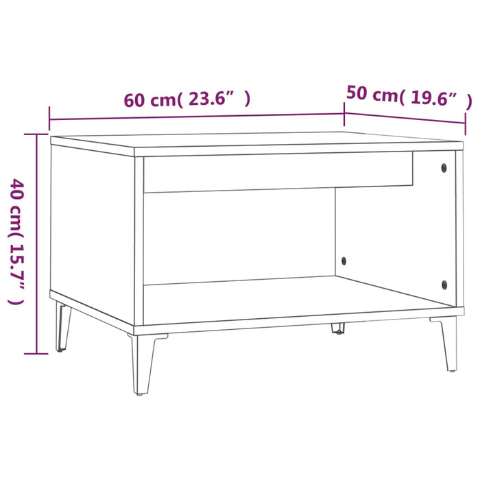 Salontafel 60X50X40 Cm Bewerkt Hout