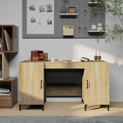 Bureau 140X50X75 Cm Bewerkt Hout Kleurig