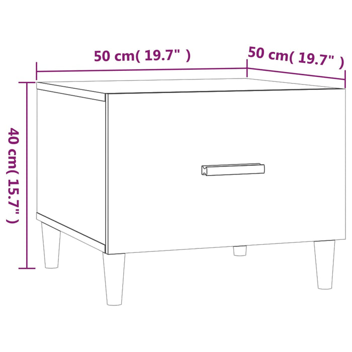 Salontafel 50X50X40 Cm Bewerkt Hout