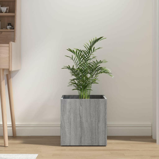 Plantenbak 40X40X40 Cm Bewerkt Hout Grijs Sonoma Eiken