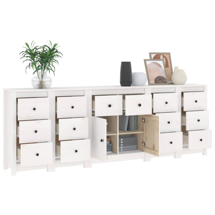 Dressoir 230X35X80 Cm Massief Grenenhout