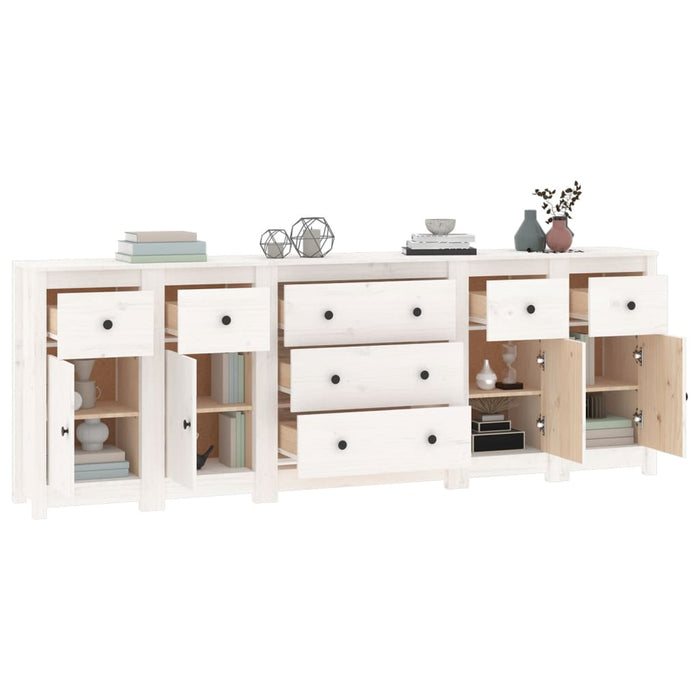 Dressoir 230X35X80 Cm Massief Grenenhout