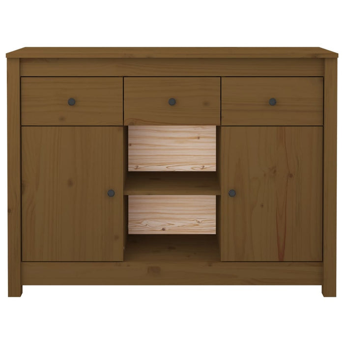 Dressoir 100X35X74,5 Cm Massief Grenenhout