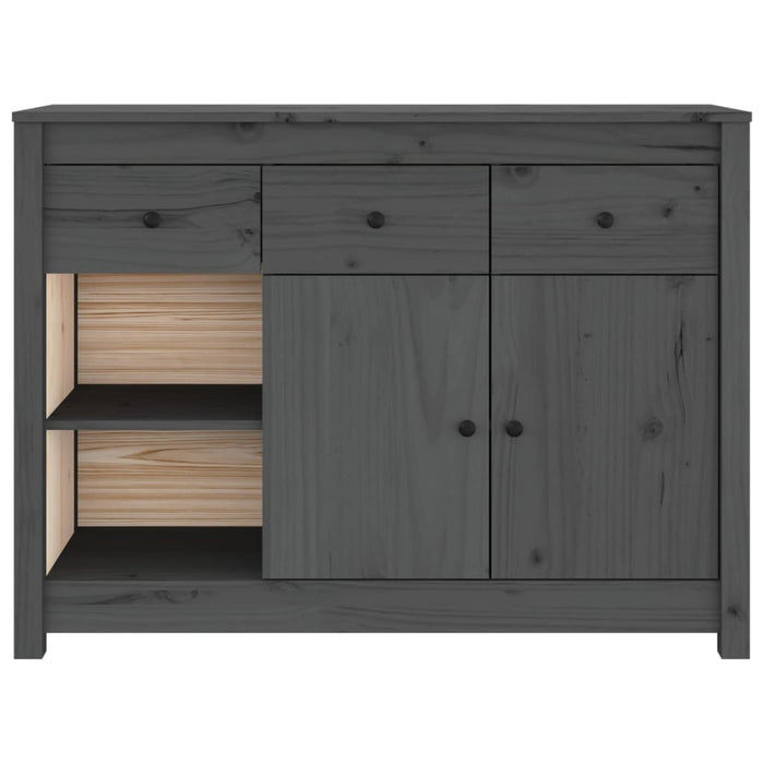 Dressoir 100X35X74 Cm Massief Grenenhout