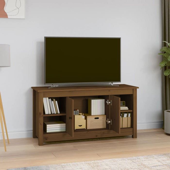 Tv-Meubel 103X36,5X52 Cm Massief Grenenhout