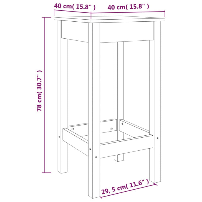 Barstoelen Massief Grenenhout