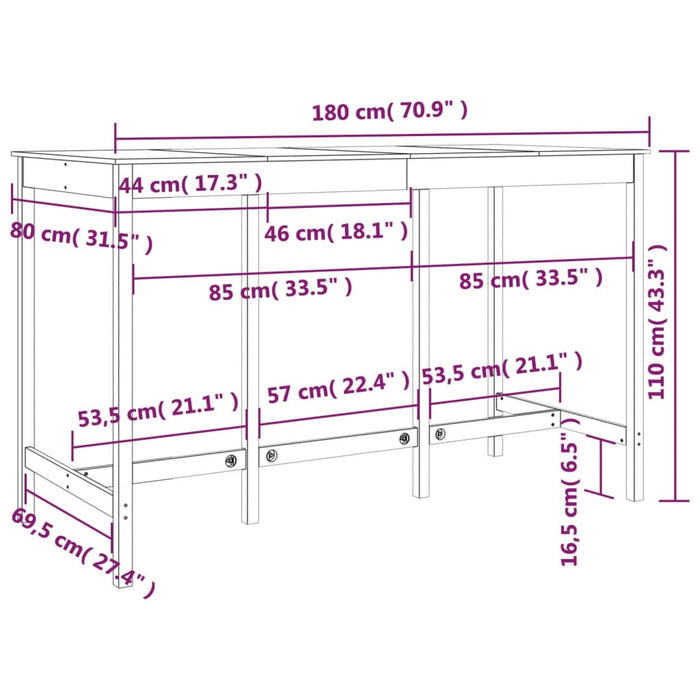 Bartafel Massief Grenenhout