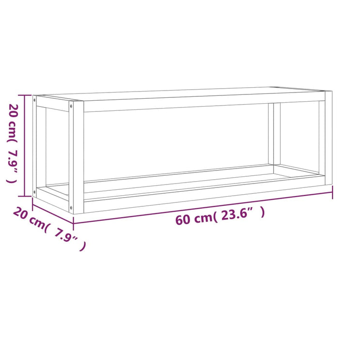 Handdoekenrek 60X20X20 Cm Massief Walnotenhout