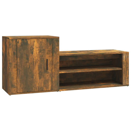 Schoenenkast 30X35X54 Cm Bewerkt Hout Kleurig Gerookt Eiken