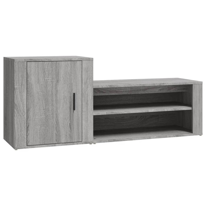 Schoenenkast 30X35X54 Cm Bewerkt Hout Grijs Sonoma