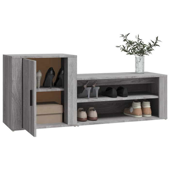 Schoenenkast 30X35X54 Cm Bewerkt Hout Grijs Sonoma