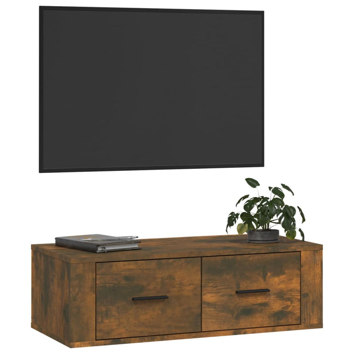 Tv-Hangmeubel 80X36X25 Cm Bewerkt Hout Kleurig