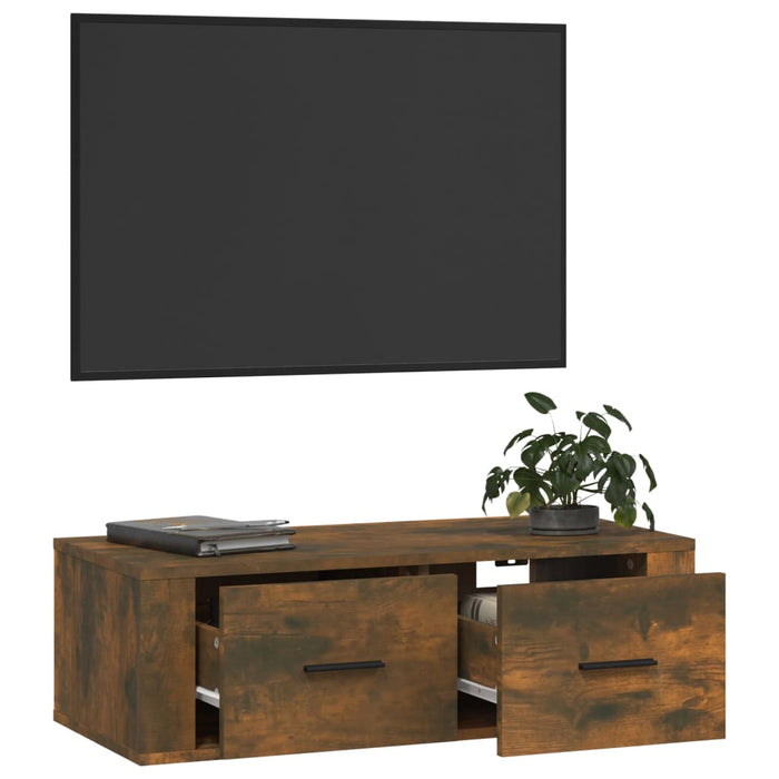 Tv-Hangmeubel 80X36X25 Cm Bewerkt Hout Kleurig