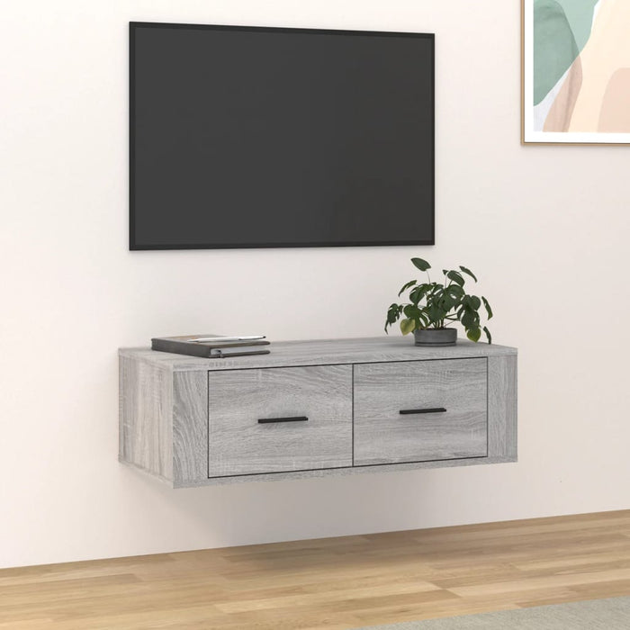 Tv-Hangmeubel 80X36X25 Cm Bewerkt Hout Kleurig