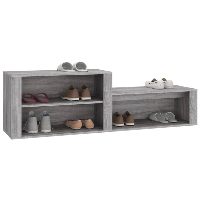 Schoenenkast 50X35X45 Cm Bewerkt Hout Grijs Sonoma