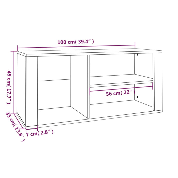 Schoenenkast 00X35X45 Cm Bewerkt Hout Wit