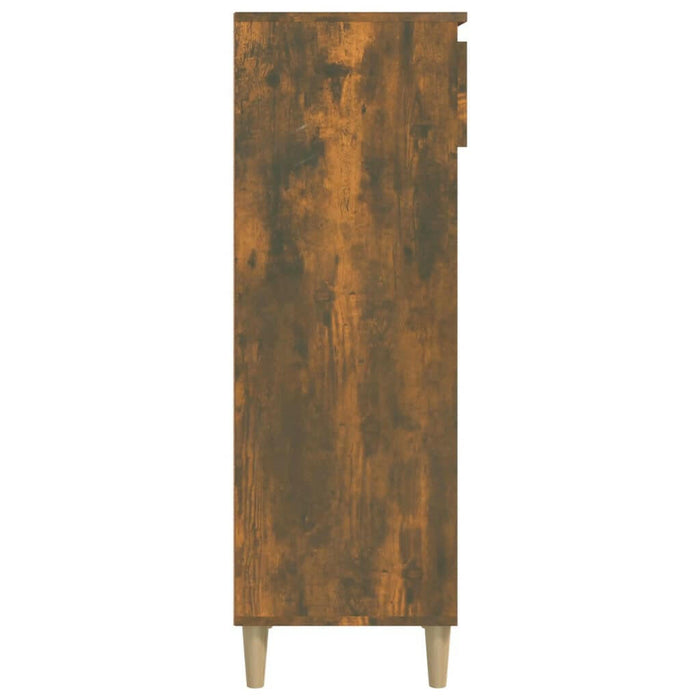 Schoenenkast 40X36X105 Cm Bewerkt Hout Gerookt Eikenkleurig