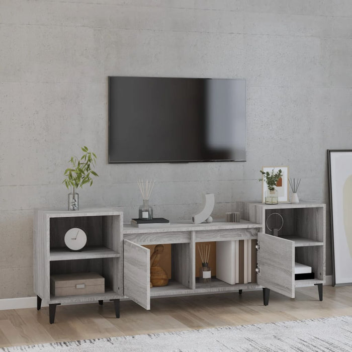 Tv-Meubel 60X35X55 Cm Bewerkt Hout Eikenkleurig